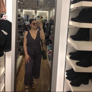 Navy blue & red Striped one piece. Worn once